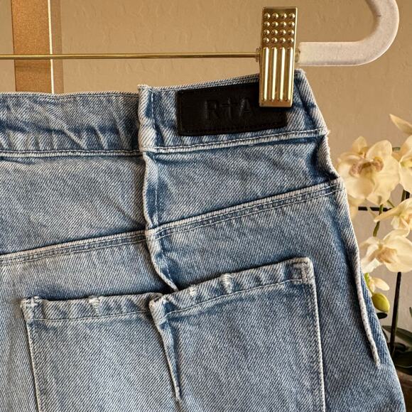RtA Mano High Waisted Tuck Shorts Vintage Westcoast 27 NWT $265 - Picture 3 of 9